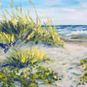 Impressionist painting of sea grass
