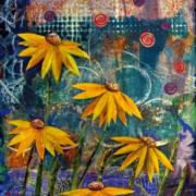 Collage with yellow flowers