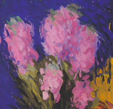 Impressionist painting of hyacinths