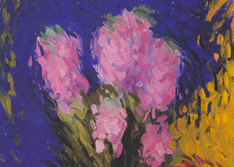 Impressionist painting of hyacinths
