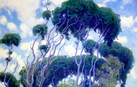 Impressionist painting of Eucalyptus trees