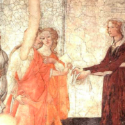 Renaissance painting of four women