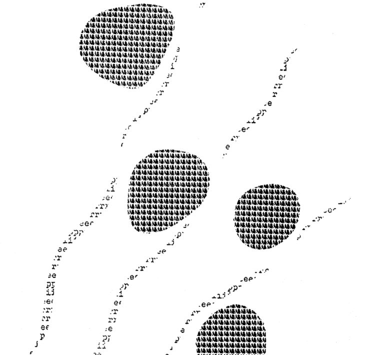 The word pierre and 鳩 repeated and form the shape of four stones in a flowing river