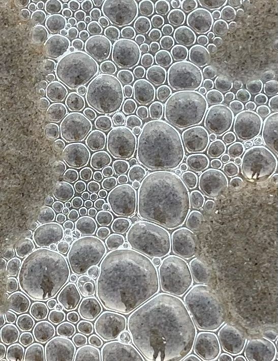 Photo of sea foam close up