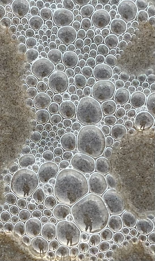 Photo of sea foam close up
