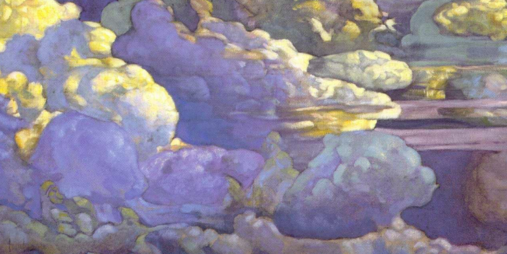 Oil painting of clouds