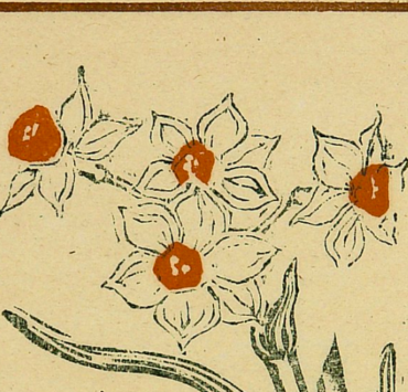 Ink drawing of a bunch of daffodils