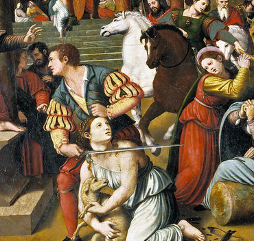 painting depicting the beheading of st agnes