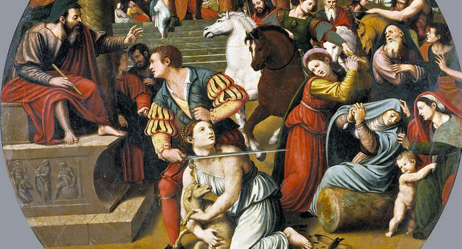 painting depicting the beheading of st agnes