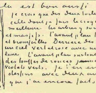 Letter written by Vincent van Gogh to his brother Theo van Gogh