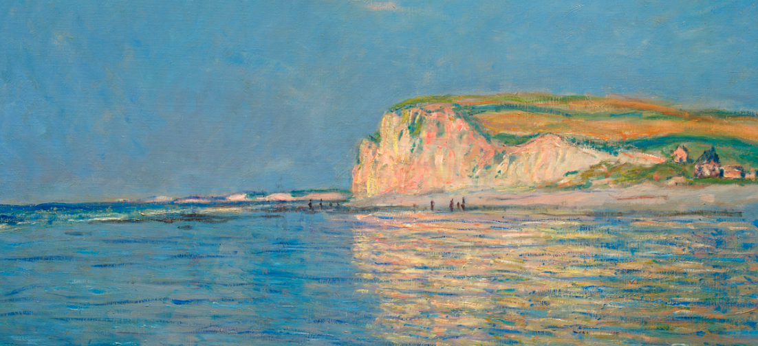 Impressionist painting of a beach