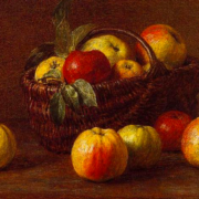 Apples in a Basket on a Table
