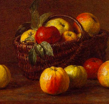 Apples in a Basket on a Table