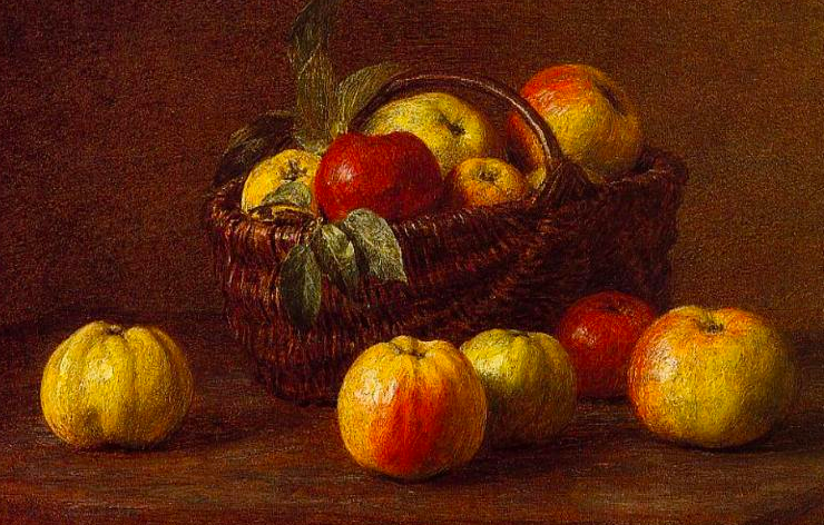 Apples in a Basket on a Table