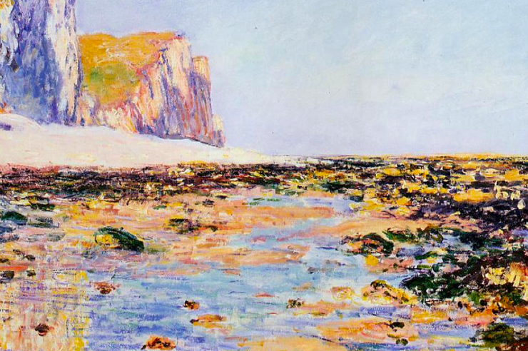 Beach and Cliffs at Pourville, Morning Effect