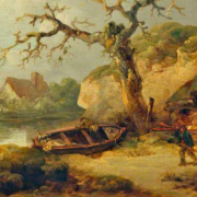 Lake Scene and a Cottage
