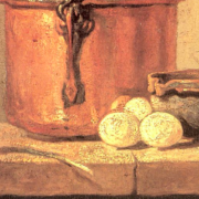 Still Life of Cooking Utensils, Cauldron, Casserole, and Eggs