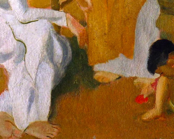 Two Young Women and Child