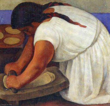Woman Grinding Maize