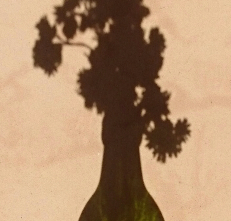 Green Bottle With Flowers