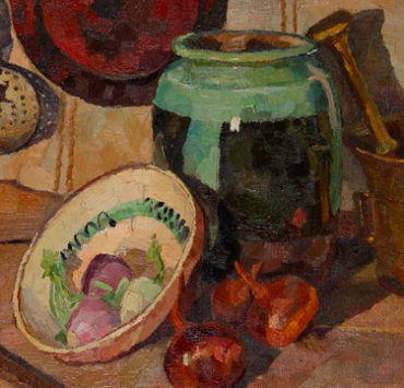 Still-life with Vegetables and Pottery