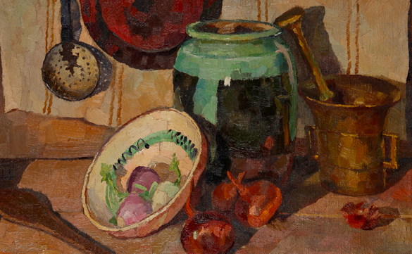 Still-life with Vegetables and Pottery