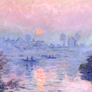 Sunset on the Seine at Lavacourt, Winter Effect