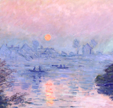 Sunset on the Seine at Lavacourt, Winter Effect