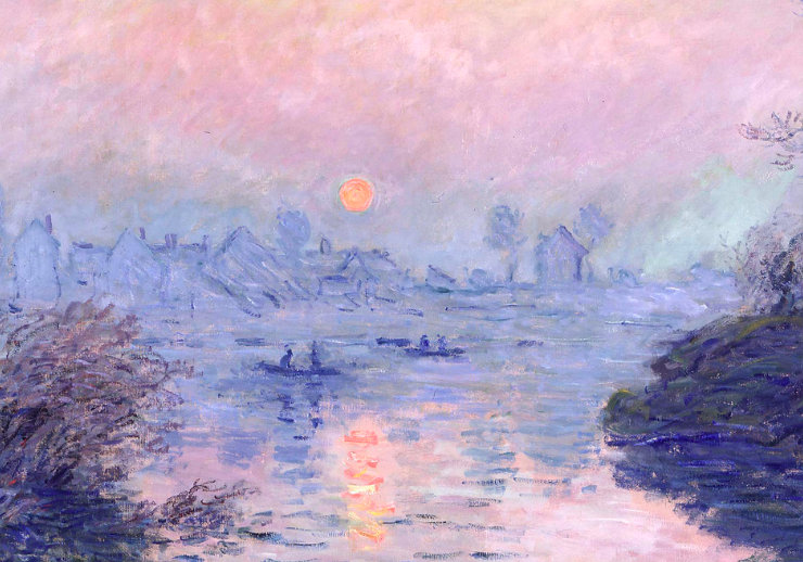 Sunset on the Seine at Lavacourt, Winter Effect