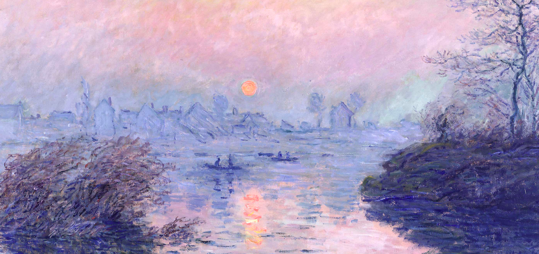 Sunset on the Seine at Lavacourt, Winter Effect
