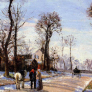 Street Winter Sunlight and Snow