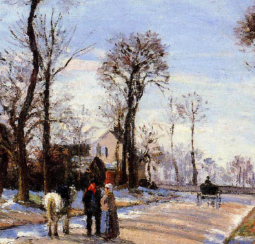 Street Winter Sunlight and Snow
