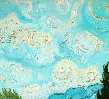 Wheat Field With Cypresses