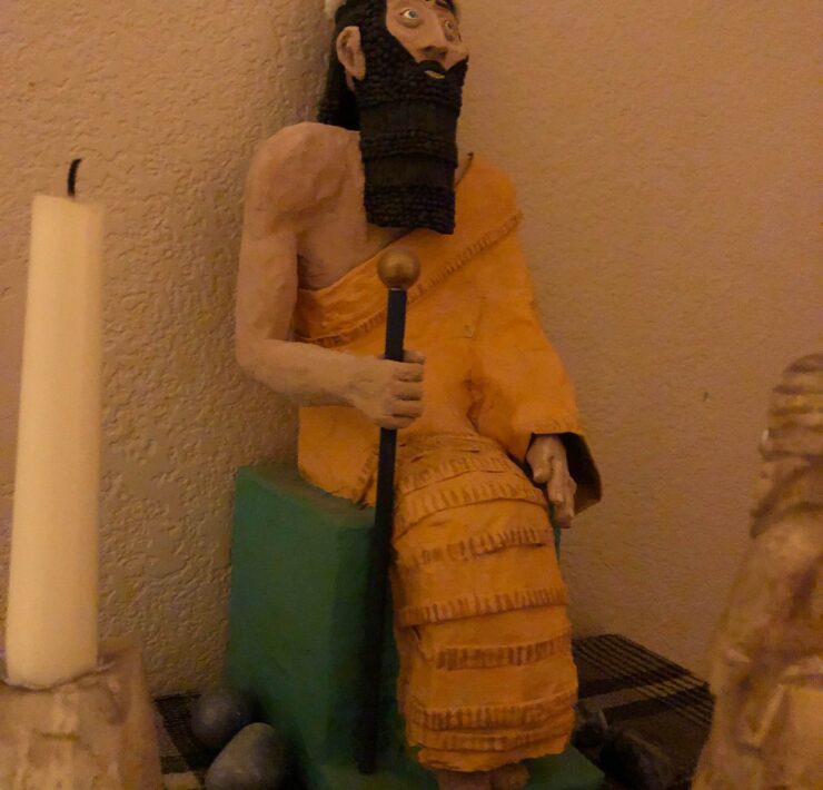Statue of Enki a Sumerian god
