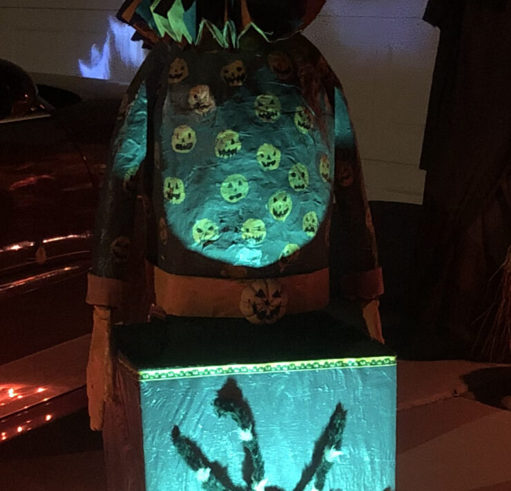Evil clown Halloween decoration