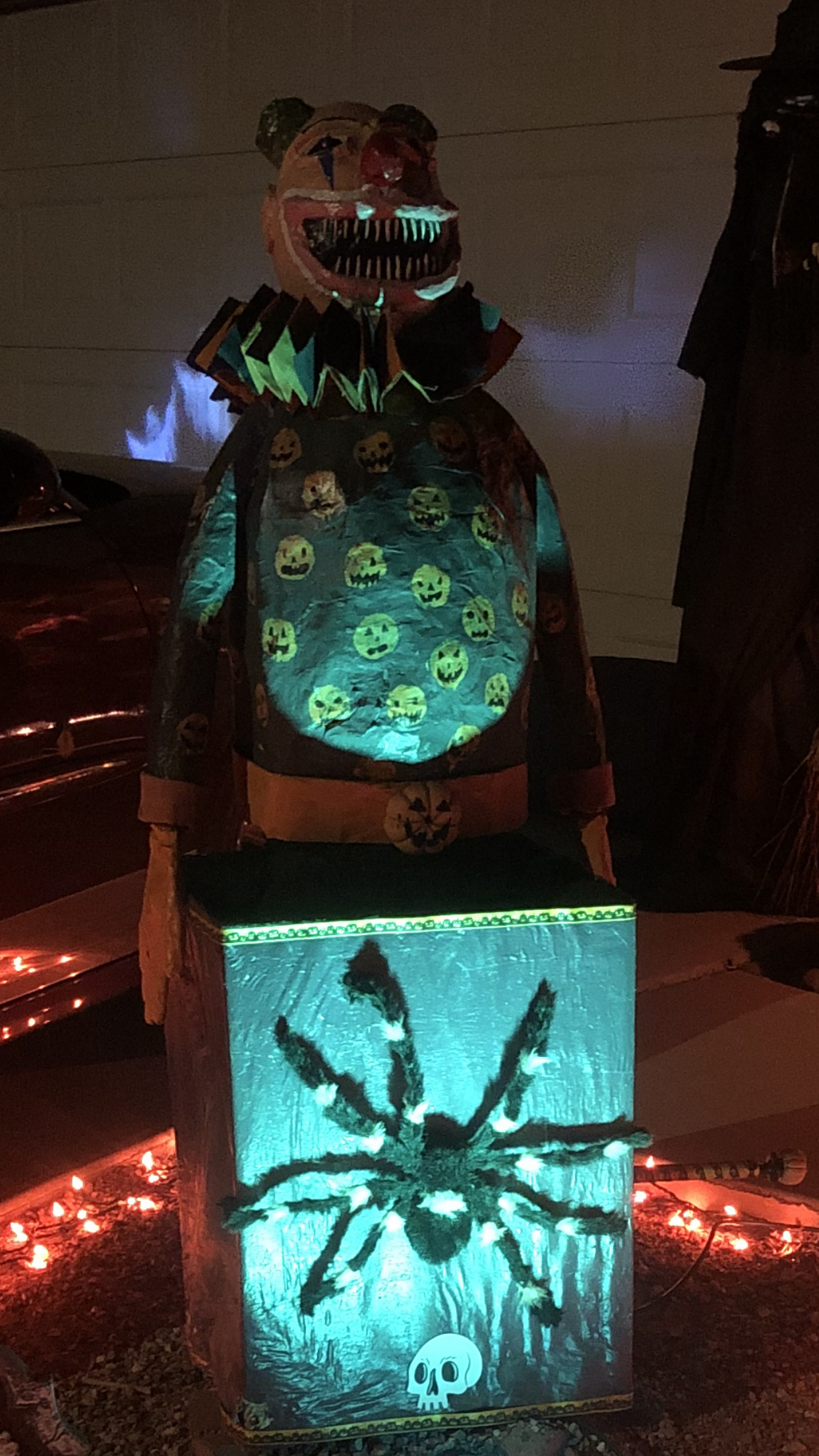 Evil clown Halloween decoration