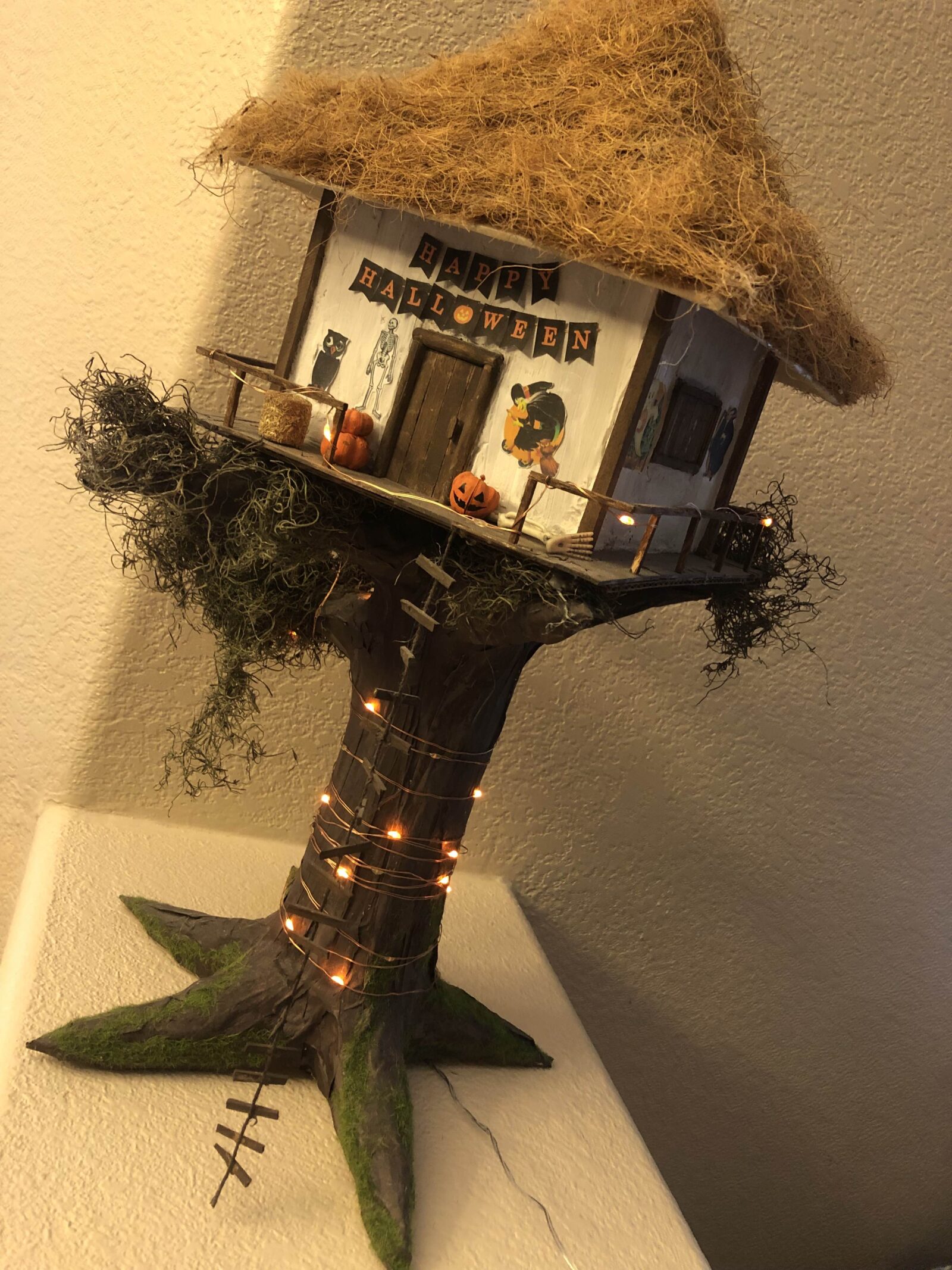Miniature model of Kitaro's treehouse from Gegege no Kitaro