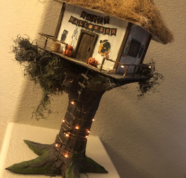 Miniature model of Kitaro's treehouse from Gegege no Kitaro